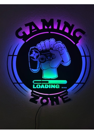 Gaming Zone Led Işıklı Dekoratif Tablo