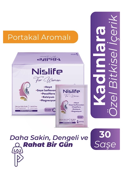 Nislife Passiflora, Magnezyum, Kalsiyum Içeren Takviye Edici Gıda