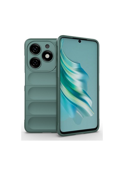 Zore Tecno Spark 20c Kılıf Esnek Tpu Oyuklu Arka Yüzey Tasarımlı Nvth Etnik Silikon Kapak - Siyah