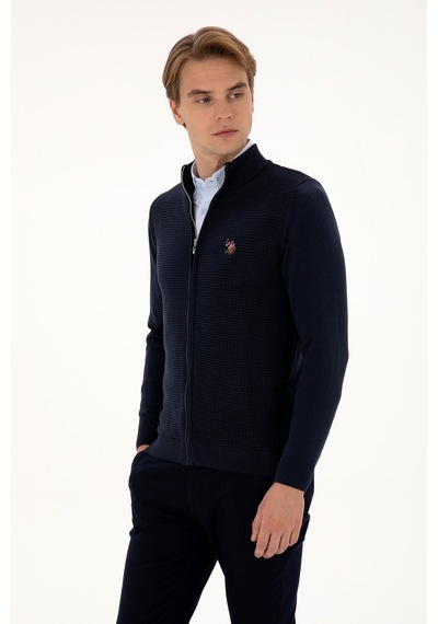 U.S. Polo Assn. Erkek Triko Hırka Pamuk 2227188 Lacivert