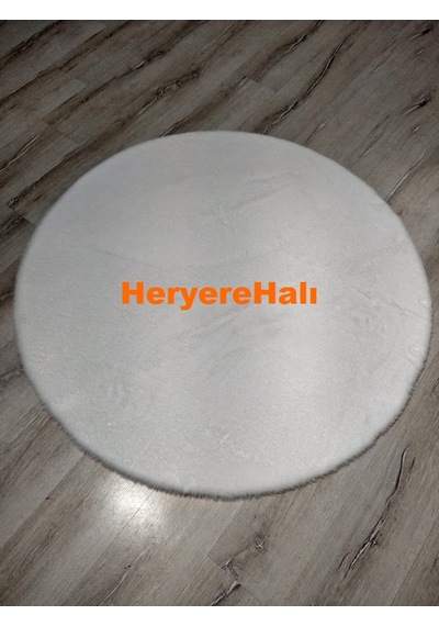 Mono Beyaz Yumuşak Dokulu Uzun Tüylü Yıkanabilir Suni Tavşan Post