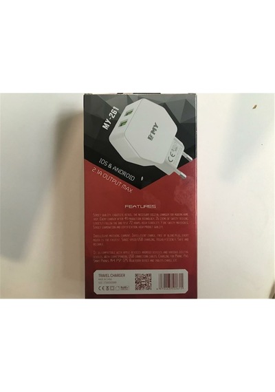 Elba Emy My-261 2.1mah 2usb Ev Şarj Kafa + Apple Uyumlu iPhone Kablo