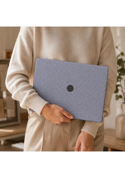 Macbook Air 13.6 İnç Kılıf Sert Koruyucu Kapak Hard Case A2681 A3113 A3240 A3449 M2 M3 M4 M5 Uyumlu Dokulu Desenli İnce Hafif Havalandırmalı Açık Mavi Belirtilmemiş