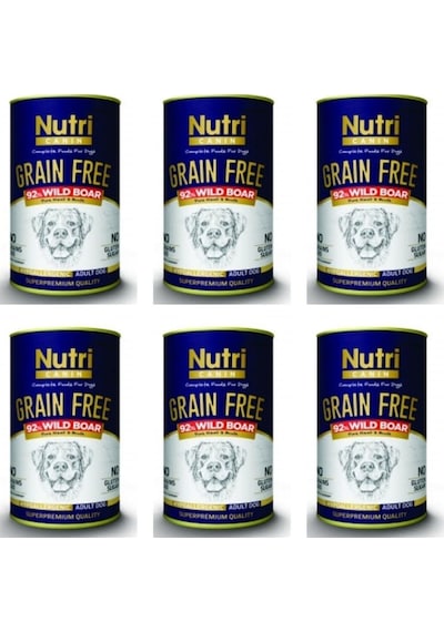 Nutri Canin Yaban Domuzu Etli Tahılsız Yetişkin Köpek Konservesi 6 x 400 G