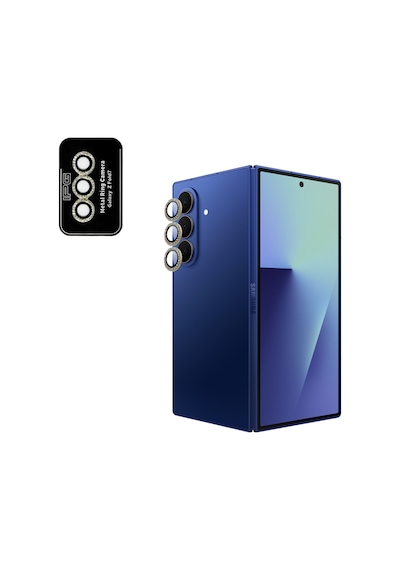 Samsung Galaxy Uyumlu Z Fold 7 İçin Ipg Prolens Kamera Lens Koruyucu Elmas Taş Çerçeveli, Kırılmaz Cam Altın