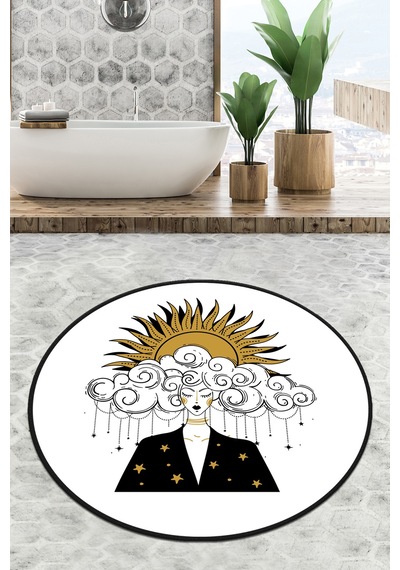 Afitab Çap Banyo Halısı Djt 80x80 cm, Banyo Halısı , Banyo paspası yıkanabilir