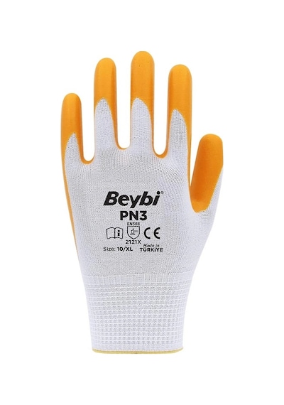 Beybi Pn3 Nitril Eldiven Sarı-beyaz No:10 Çok Renkli