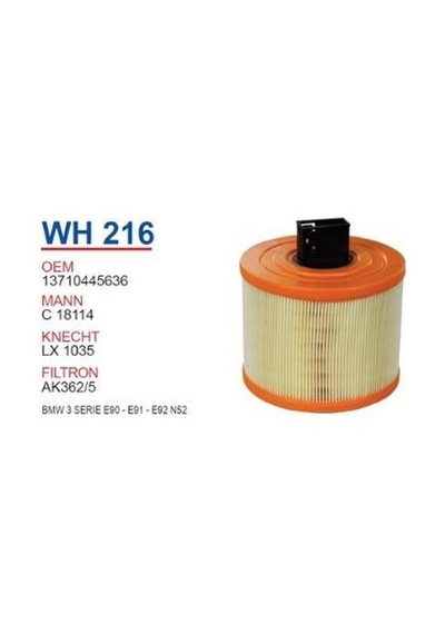 E90 E91 E92 E93 E84 E81 E82 E87 E88 Hava Filtre N52 Motor