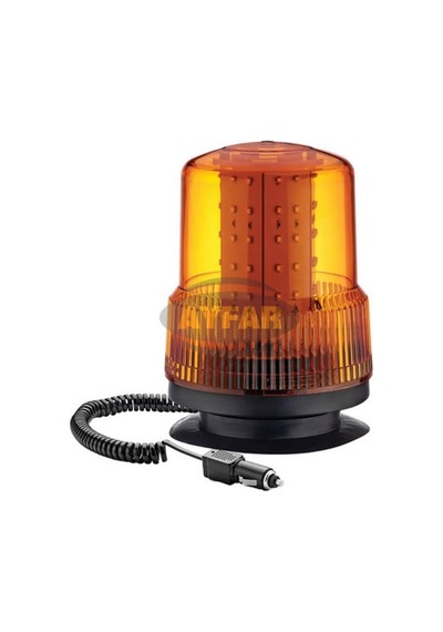 12V-24V Çakar Tepe Lamba Mıknatıslı 60 Ledli Sarı Çakmak Fişli (3