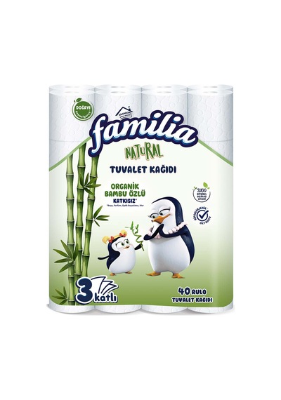 5 Adet Familia Natural Tuvalet Kağıdı 40'lı