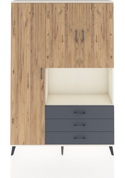 Arges Dolap 6 Raflı 3 Çekmeceli 3 Kapaklı 132x30x195 Aytaşı-çam/antrasit Atlas Çam/antrasıt Arges Dolap 6 Raflı 3 Çekmeceli 3 Kapaklı 132x30x195 Aytaşı-çam/antrasit Atlas Çam/antrasıt