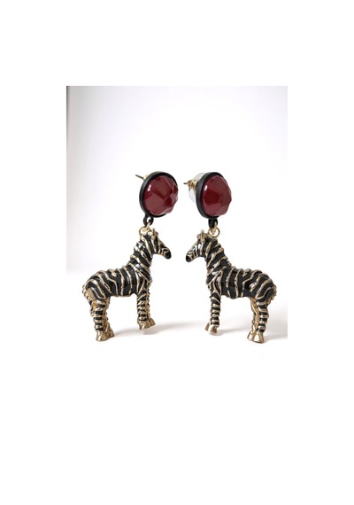 Zr Model Zebra Küpe Çok Renkli