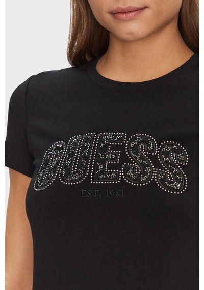 Guess Bayan T Shirt W5gı04 J1314 Jblk Siyah Siyah