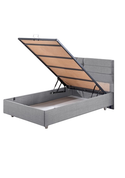 Viyana İkili Set, Viyana Tek Kişilik Baza Başlık Seti Açık Gri 120 x 200