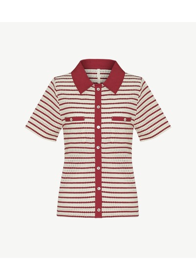 Yargıcı Regular Gömlek Yaka Kısa Kol T-shirt 26ykts9036x 043 Kırmızı