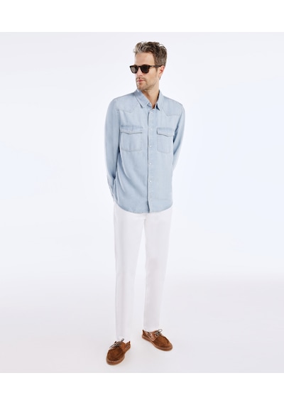 Yargıcı Denim Gömlek 25yegm6004x 485 Mavi