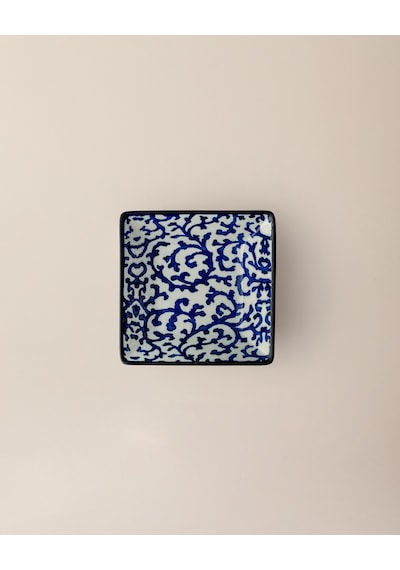 Madame Coco Reve Bleu Freya Kare Tabak - 12 Cm - Mavi/beyaz 8684427225714 Çok Renkli