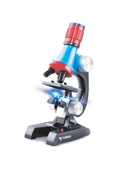 Torima Tsm-01 Siyah Led Işıklı Bilim Mikroskobu Seti 6-12 Yaş Çocuklar İçin