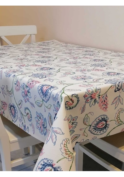Elyaflı Pvc Muşamba - Desenli Silinebilir Masa Örtüsü 01fnt11962 Lacivert