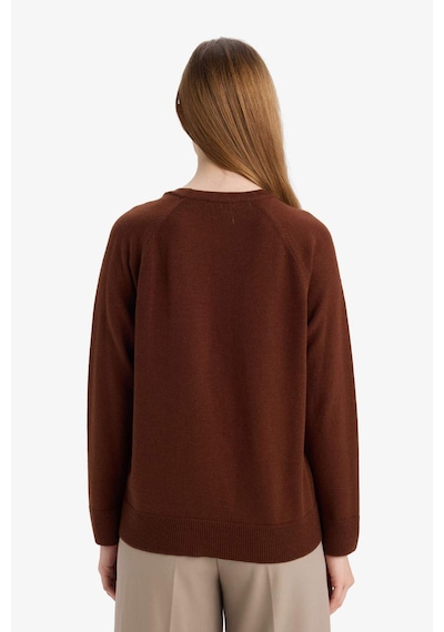 Defacto Regular Fit Bisiklet Yaka Triko Tunik G5867ax25wnbn320 Kahve-bn320