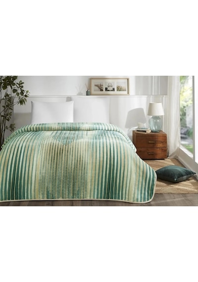 Özdilek Battaniye Pırıme Modern Ikat Çift Kişilik Yeşil