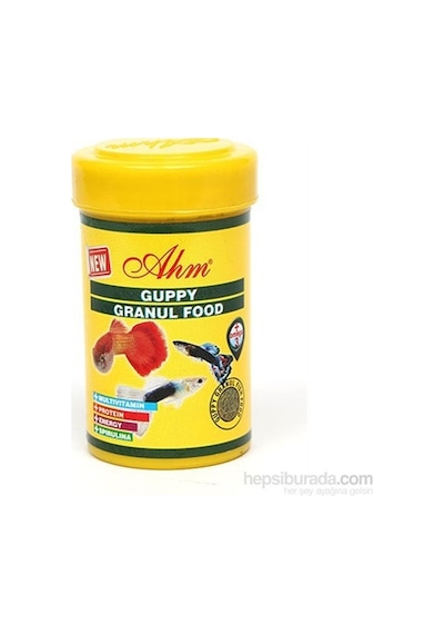 Ahm Guppy Ganul Food 100 ML Balık Yemi