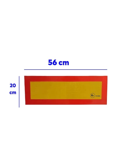 Badem10 Tüvtürk Uyumlu E57 Reflektörlü Fosforlu Tır Kamyon Dorse Çekici Arkası Bant 20 Cm X 56.5 Cm 1 Çift
