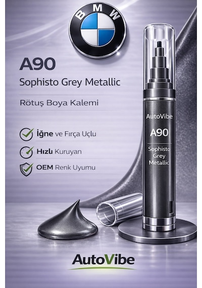 Bmw Rötuş Boya Kalemi A90 Sophisto Grey Metallic Sophisto Gri Metalik
