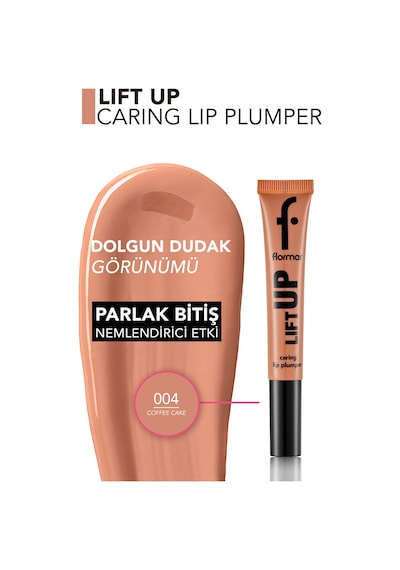 Flormar Lift Up Dolgun Görünüm Veren & Hyaluronik Asit Etkili Dudak Parlatıcısı 004 Coffee Cake