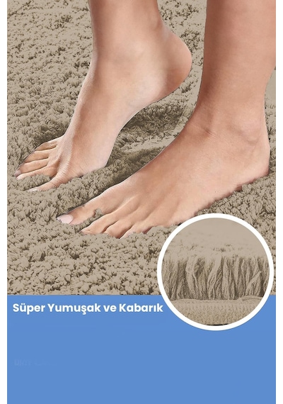Brillahome Kaymaz Taban, Tekli Post Peluş Banyo Paspası, Kaymaz Taban 50 80 Cm 001 Brillahome Kaymaz Taban, Tekli Post Peluş Banyo Paspası, Kaymaz Taban 50 80 Cm 001