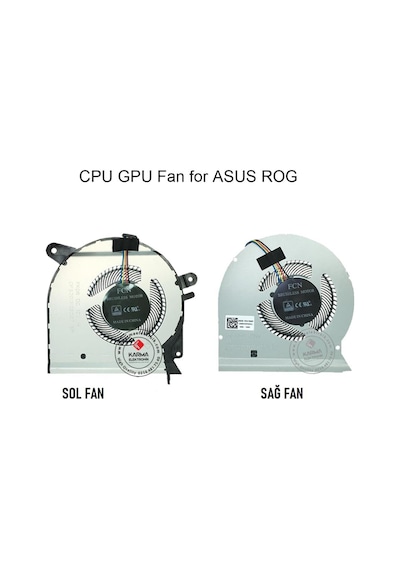 Asus Gl503v, Fx63v, Fz63v, S5am Serisi Notebook Gpu Fan / Sol - Ver.3