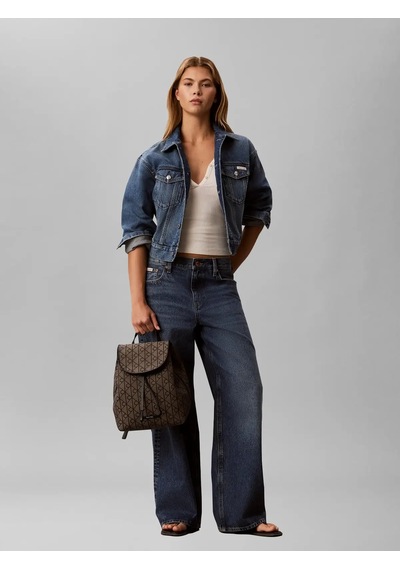 Calvin Klein Emblem Aop Jacquard, 7ul Bej Kadın Sırt Çantası
