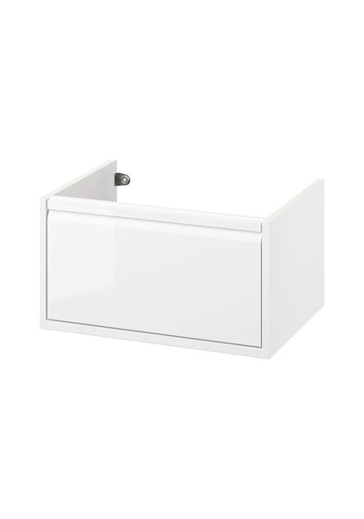 Ikea Ängsjön Lavabo Dolabı, Parlak Cila Beyaz, 60x48x33 Cm, 1 Çekmeceli