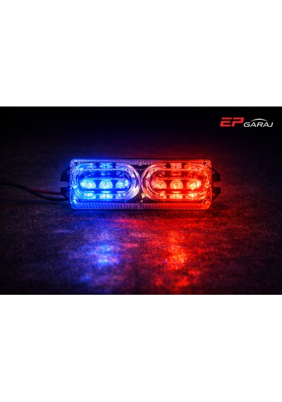 Mavi Kırmızı Çakar Üniversal Strobe Çakar Lamba Kırmızı / Mavi Led 0