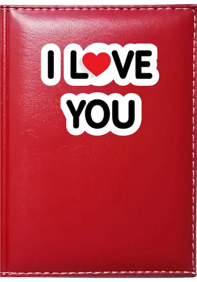Promosyon Denizi I Love You 1 Görselli Kırmızı Ruhsat Kabı