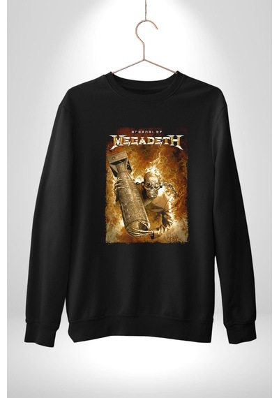 Megadeth Heavy Metal Unisex Siyah Sweatshirt Siyah