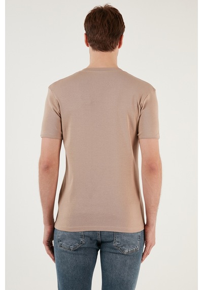 Buratti Pamuklu V Yaka Slim Fit Erkek T Shirt 5902122 Taş