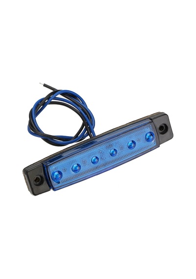 12 Volt Parmak Led Lamba - 10 Adet Mavi