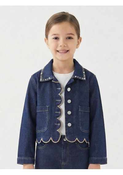 Xo Kids Kız Çocuk Ceket 4-13 Yaş 26105 Mavi