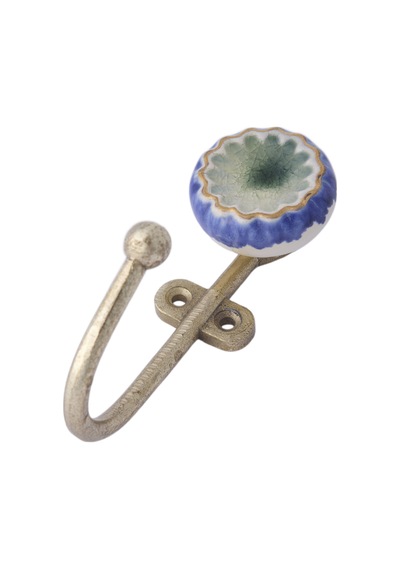 Yargıcı Seramik Detaylı Metal Dekoratif Askı 13x5 Cm 26knha1015c St
