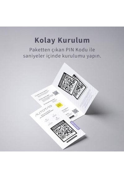 Autotag Qr Kodlu Akıllı Araç Etiketi - Karekod Numaratör - İçten Yapıştırmalı Cam Etiket Genel