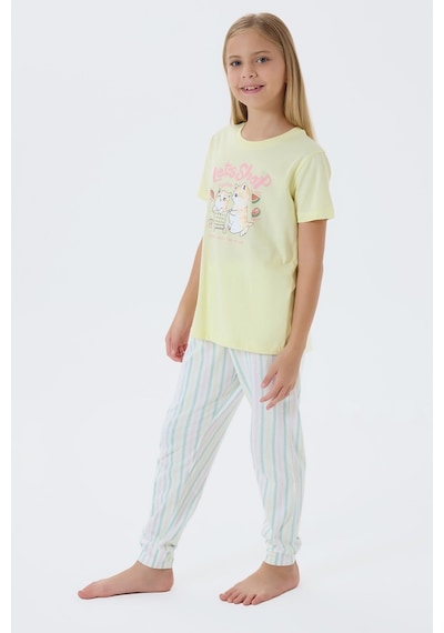 Arnetta Kız Çocuk Sarı Pijama Takım Sarı