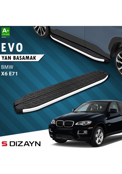 S-dizayn Bmw X6 E71 Evo Aluminyum Yan Basamak 193 Cm 2008-2014 A+ Kalite