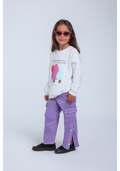 Xo Kids Kız Çocuk Sweatshirt 1-4 Yaş 1747 Beyaz