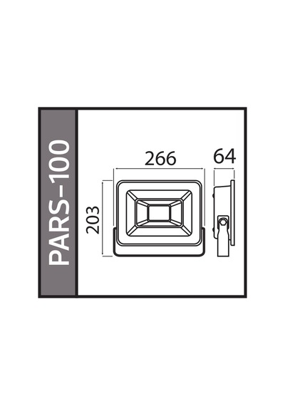 Horoz Pars-100 Led Projektör Beyaz 100 Watt 6400 K 068-008-0100
