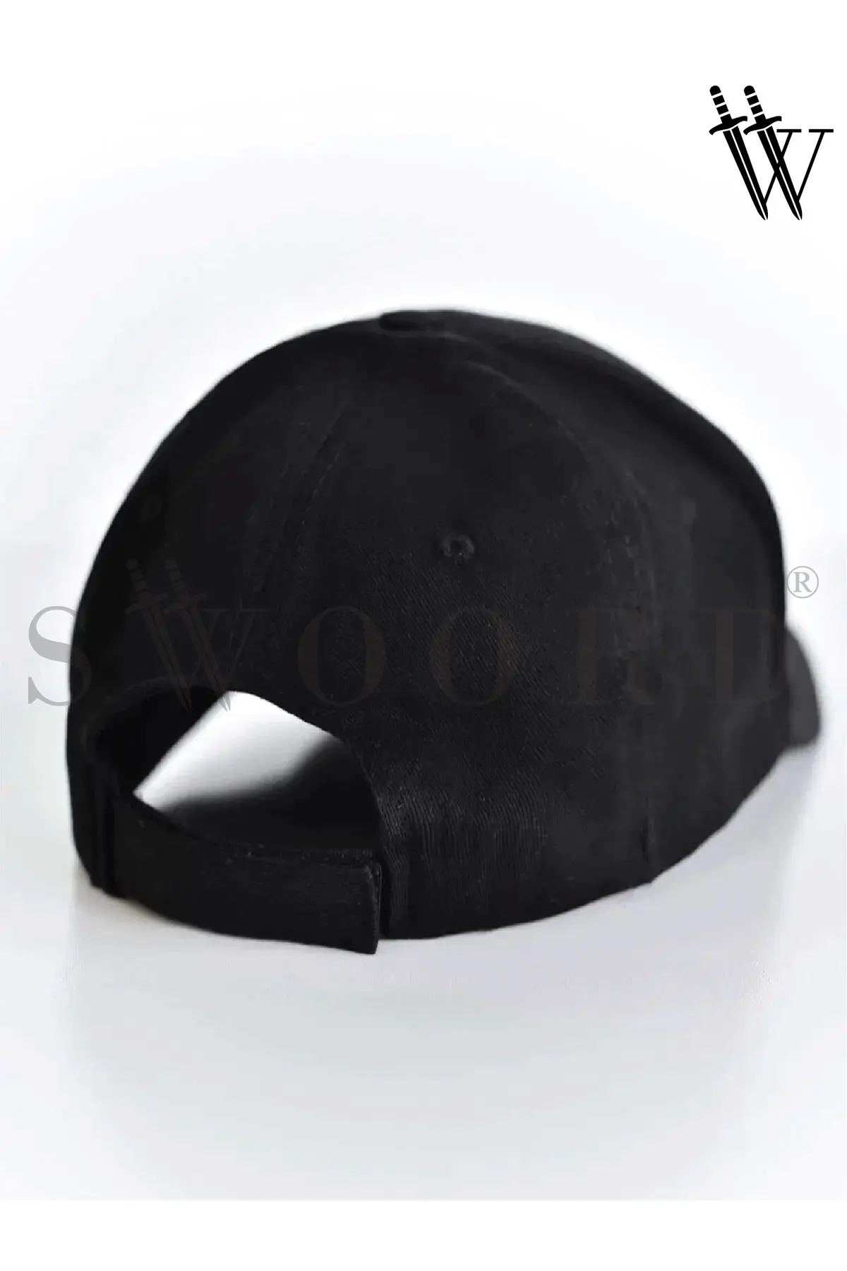Swoord Siyah Basic Unisex Şapka Cırtlı Ayarlanabilir