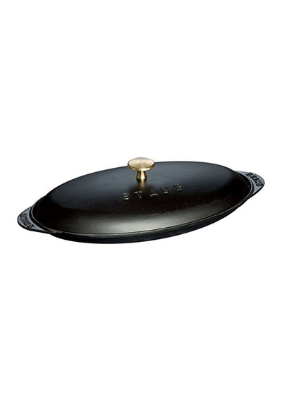 La Table Minis Döküm Balık Servis Tabağı Kapaklı Döküm Demir Siyah 31 Cm Çok Renkli