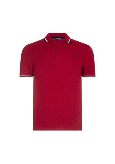 İkili Set T8594 Dewberry Erkek T-shırt-siyah-bordo