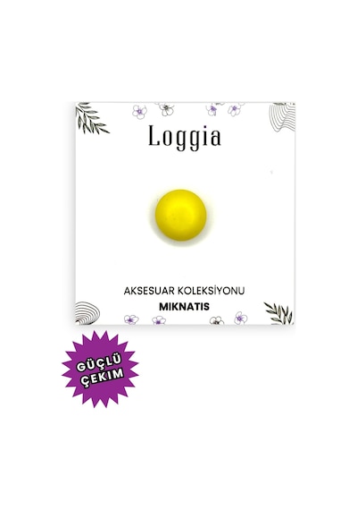 Loggia Eşarp Ve Şal Mıknatısı Soft Sarı Renk - Başörtü Tutucu Kadın Tesettür Aksesuar Mıknatıs Sarı