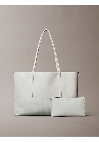 Kadın Emblem Tote Çanta Krem
